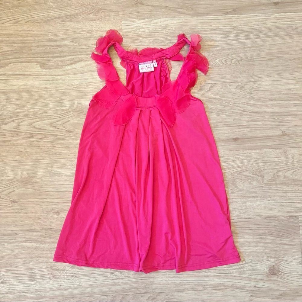 Fuchsia Pink Ruffled Pleated Halter Top
